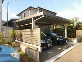 カーポート＆アルミフェンス工事（アフター）